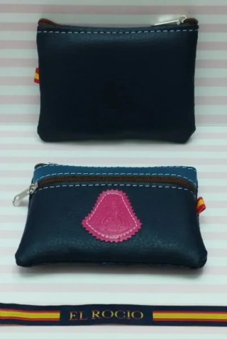 MONEDERO PIEL VIRGEN DEL ROCÍO + PULSERA REGALO