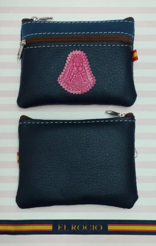 MONEDERO PIEL VIRGEN DEL ROCÍO + PULSERA REGALO