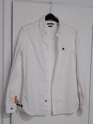 Camisa blanca Roberto Torretta, algodón, talla S
