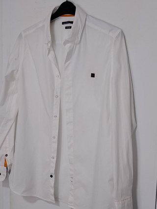 Camisa blanca Roberto Torretta, algodón, talla S