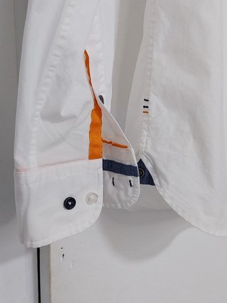 Camisa blanca Roberto Torretta, algodón, talla S