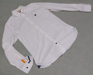 Camisa blanca Roberto Torretta, algodón, talla S
