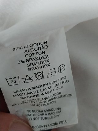 Camisa blanca Roberto Torretta, algodón, talla S