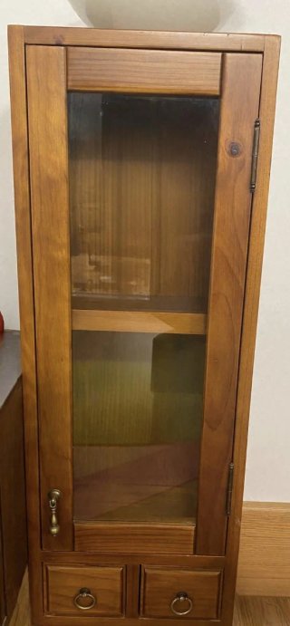 Armario pequeño madera y cristal