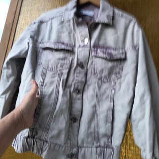 Cazadora vaquera Zara unisex morada