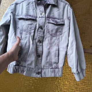 Cazadora vaquera Zara unisex morada