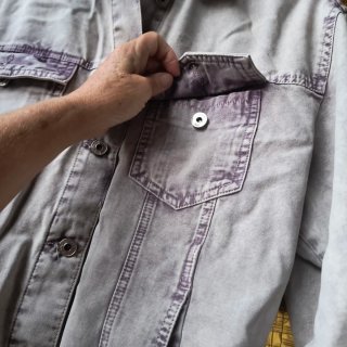 Cazadora vaquera Zara unisex morada