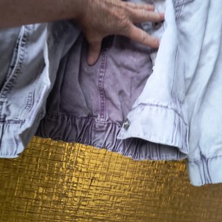 Cazadora vaquera Zara unisex morada