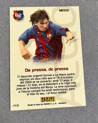 Carta Messi Barça Campió 2004-2005