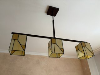 Lámpara colgante cristal y metal