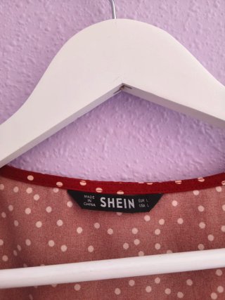 Top Shein lunares rojo talla L