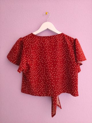 Top Shein lunares rojo talla L
