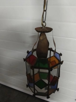 Lámpara de techo vintage vidrieras