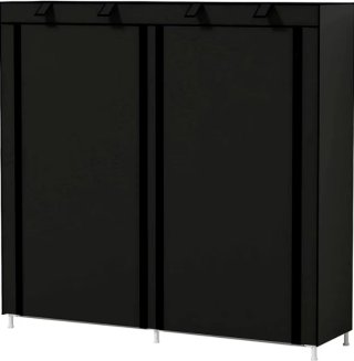 Zapatero organizador negro 7 baldas dobles