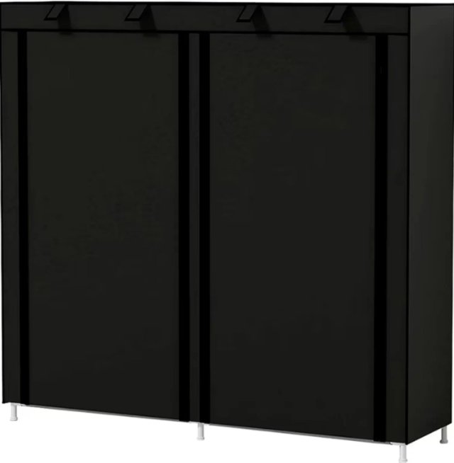 Zapatero organizador negro 7 baldas dobles