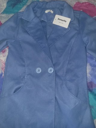 Gabardina azul talla L