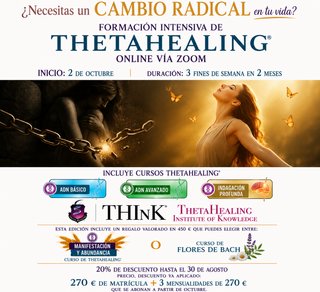 Formación Intensiva de Thetahealing, via zoom