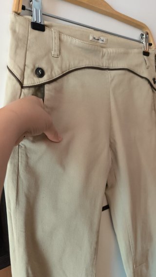 Pantalón Massimo Dutti Beige Slim Fit Talla 36