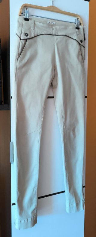 Pantalón Massimo Dutti Beige Slim Fit Talla 36