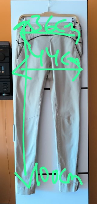 Pantalón Massimo Dutti Beige Slim Fit Talla 36