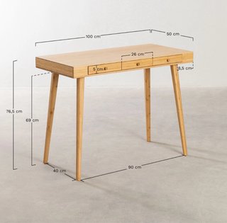 Escritorio Sklum Madera