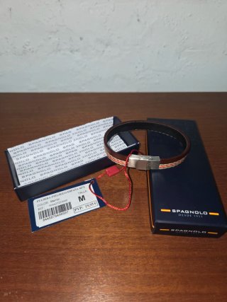 Pulsera Spagnolo Piel/Hilo