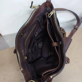 Bolso Massimo Dutti Marrón Piel