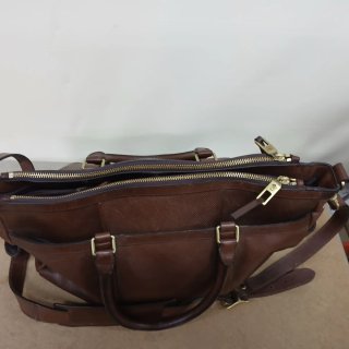 Bolso Massimo Dutti Marrón Piel