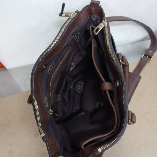 Bolso Massimo Dutti Marrón Piel