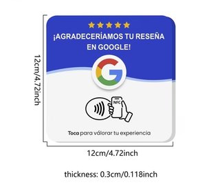 Placa NFC estándar para reseñas de Google