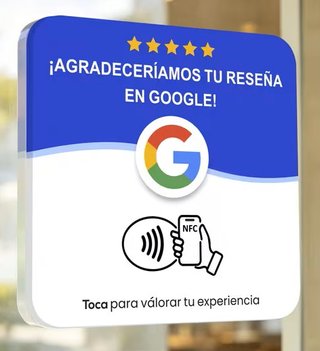 Placa NFC estándar para reseñas de Google