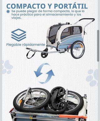 Remolque Bicicleta Perros Pequeños/Medianos