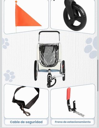 Remolque Bicicleta Perros Pequeños/Medianos
