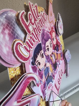 Topper personalizado cumpleaños infantil K-pop