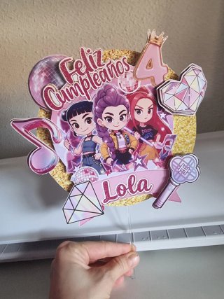 Topper personalizado cumpleaños infantil K-pop