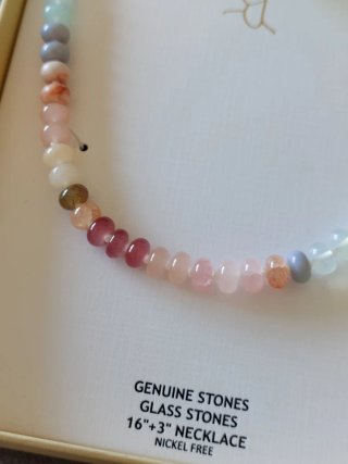 Collar EttaVee piedras naturales 16+3