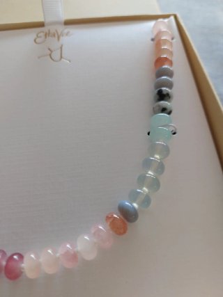 Collar EttaVee piedras naturales 16+3