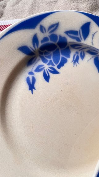 Juego 5 Platos Cerámica Digoin Sarreguemines