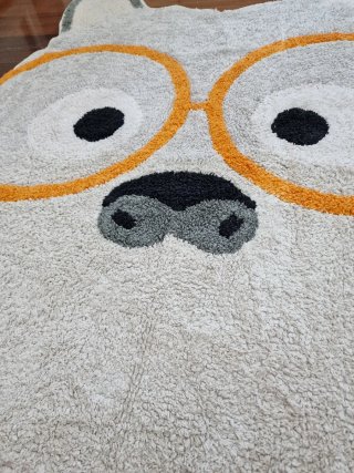 Alfombra infantil perro con gafas