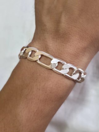 Pulsera de Plata 925 es Gruesa de 20cm