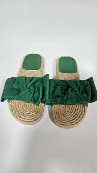 Chanclas de esparto con lazo (2 pares)