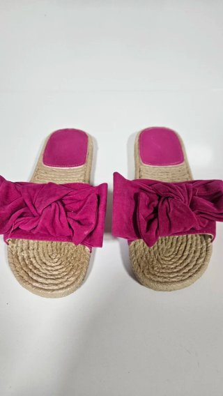 Chanclas de esparto con lazo (2 pares)