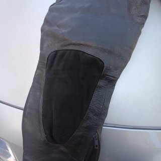 Pantalones de moto de cuero negros