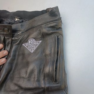 Pantalones de moto de cuero negros