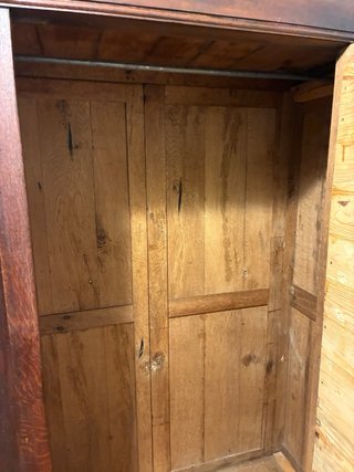 Armario antiguo madera con espejo