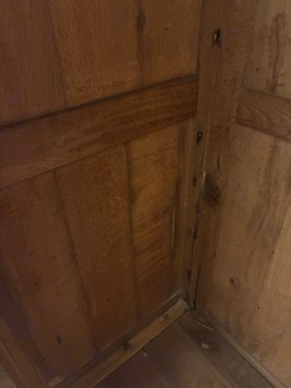 Armario antiguo madera con espejo