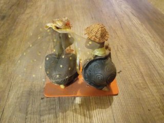 Figuras de tortugas de cerámica