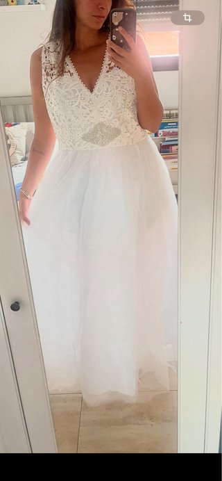 Vestido de Novia Encaje Talla 44-46