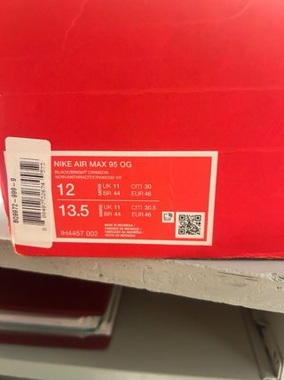Nike Air Max 95 OG Bright Crimson Talla 46
