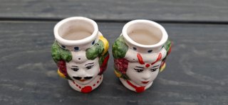 Testine porta stuzzicadenti in ceramica